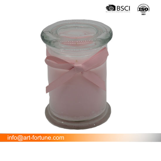 Scented Candle Filled in Glass Jar Candle with Glass Lid
