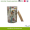 Glass Scented Candle with Paper Decal and Wood Cover for Party