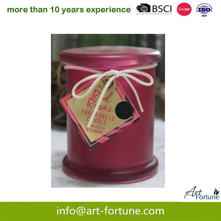 Color Coating Scent Glass Jar Candle for Valentine`S Day