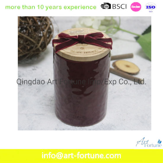 Printed Ceramic Candle with Fragrance for Home Decor