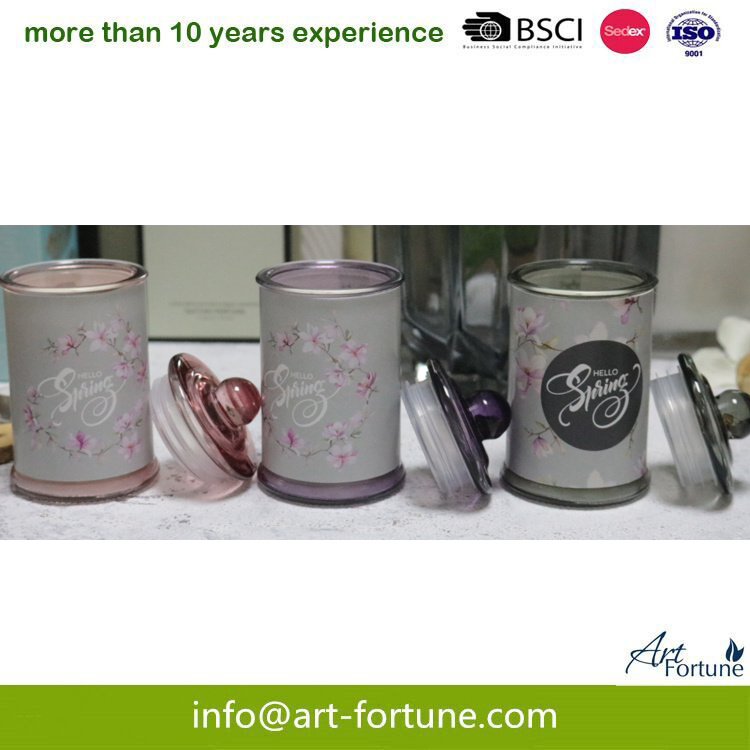 Set of 3 Scent Soy Wax Glass Jar Candle in Gift Box for Home Decor