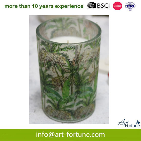 Scent Glass Jar Candle with Color Label for Festival