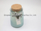 6.5*9cm Glass Jar Candle with Decal Paper and Metal Lid for Home Decor