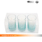 Esater Festival Set of 3 Glass Candles Gift Set with Paper Decal in Gift Box for Home Decor