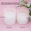 Hot Sale Flickering Flameless LED Lighting Wax Glass Candle for Home Decor