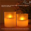 Hot Sale Flickering Flameless LED Lighting Wax Glass Candle for Home Decor