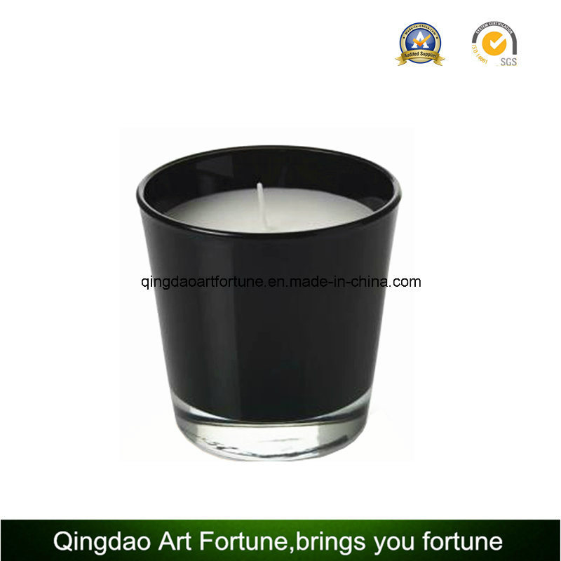 Big Printed Glass Candle Container for Candle and Flora Decor