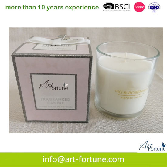 Hot Sale Scented Glass Candle with Gift Box