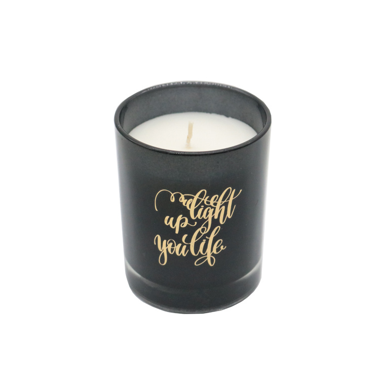 7oz Scented Glass Candle with Rolling Flower for Home Decor