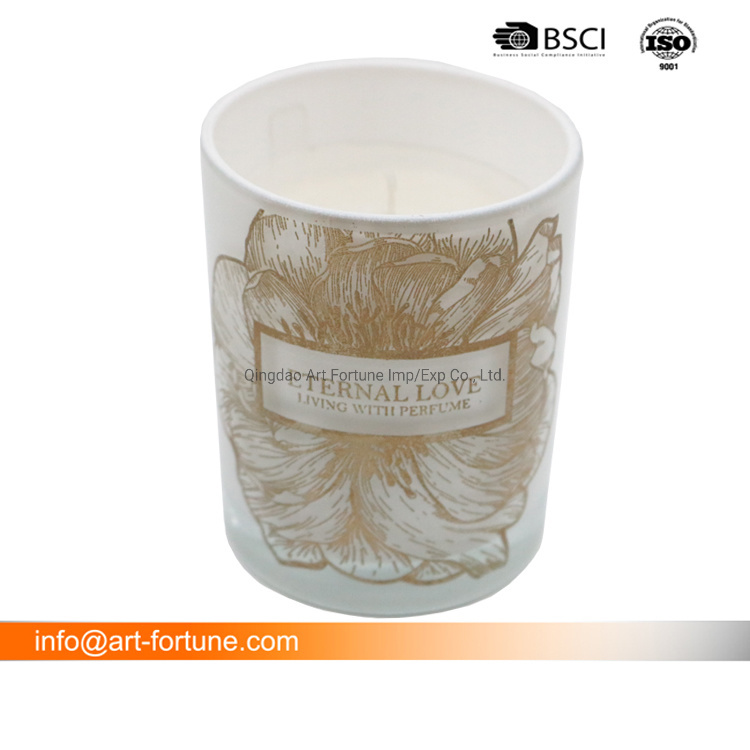 4.5oz Ceramic Scented Candle with Paper Decal for Party