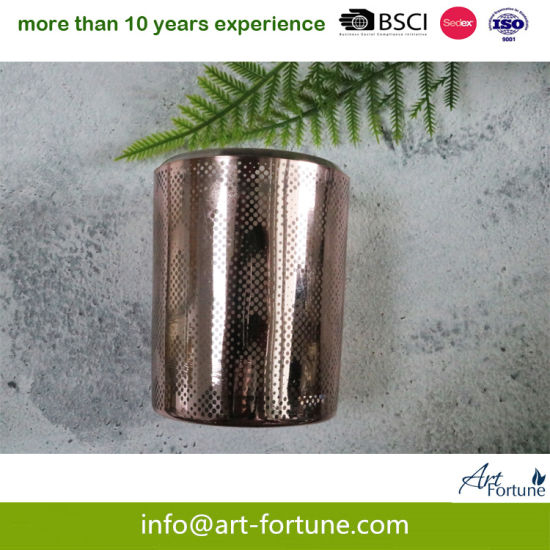 Scented Glass Candle with Outer Electroplated and Color Sprayed