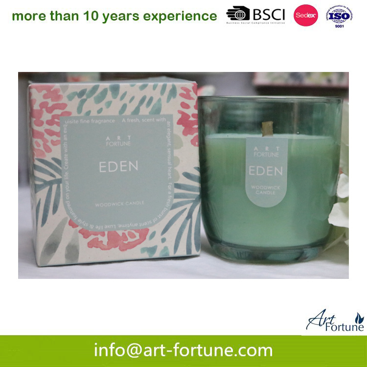 Scent Glass Jar Candle with Color Spray in Gift Box