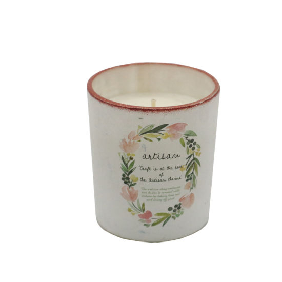 7*8cm Scent Glass Candle with Color Paper Label for Home Decor