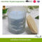 Scent Glass Jar Candle with Silkscreen and Wooden Lid for Home Decor