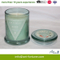 Glass Jar Candle with Color Spray and Color Label for Home Decor
