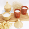 Elegant White Ceramic Tagine Candle for Stylish Home Decor