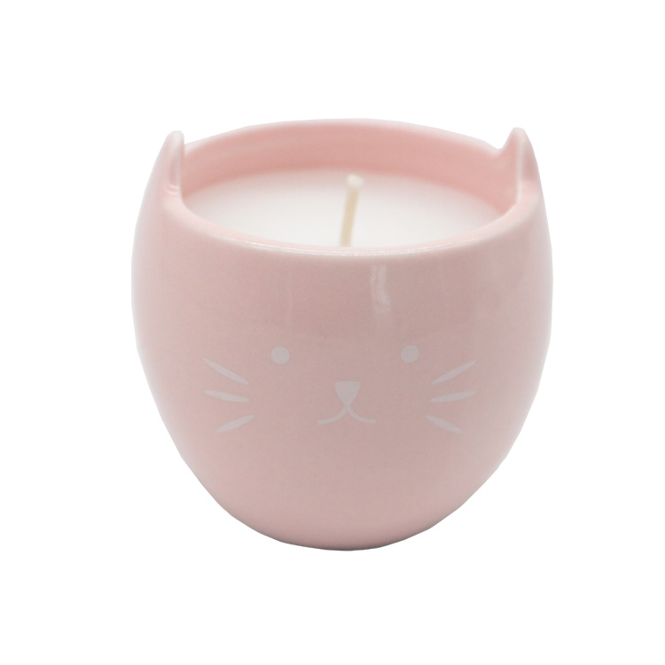 Scented Candle in Ceramic Cup for Home Decor