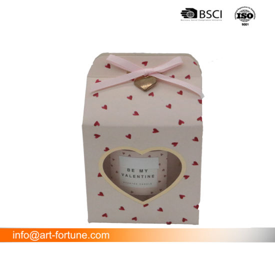Valentines′ Day Aroma Scented Candles in Gold Foiled Glass Jar with Decorative Gift Box