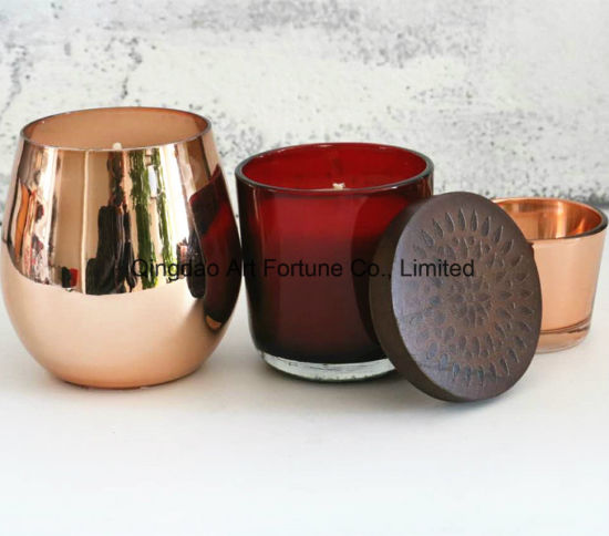 Hot Sales Copper Jar Rose Gold Glass Candle