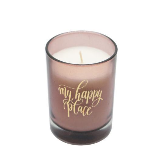 Scented Glass Candle with Decal Paper for Festival