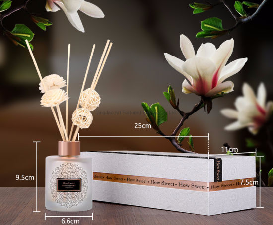 Reed Diffuser with Artificial Flowers and Rattan Sticks in Gift Box