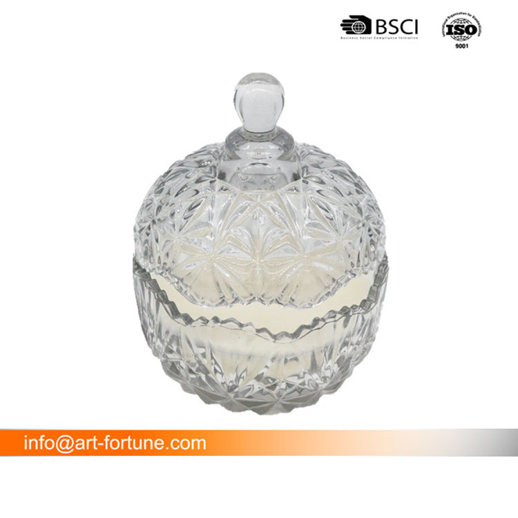 Large Bell Clear Glass Candle Holder