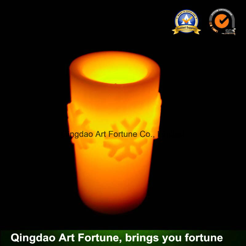 Flameless LED Wax Candle for Christmas Decor