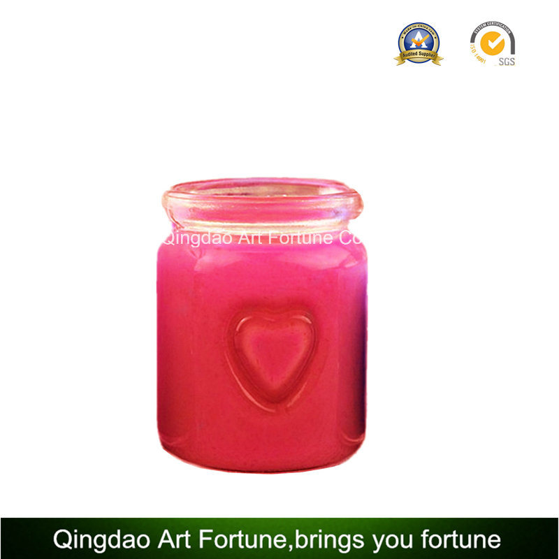 Scented Glass Candle with Color Coating and Silkscreen for Decor