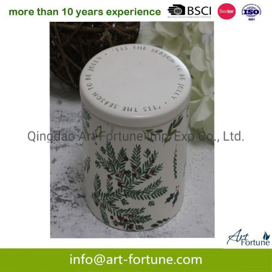 Printed Ceramic Candle with Fragrance for Home Decor
