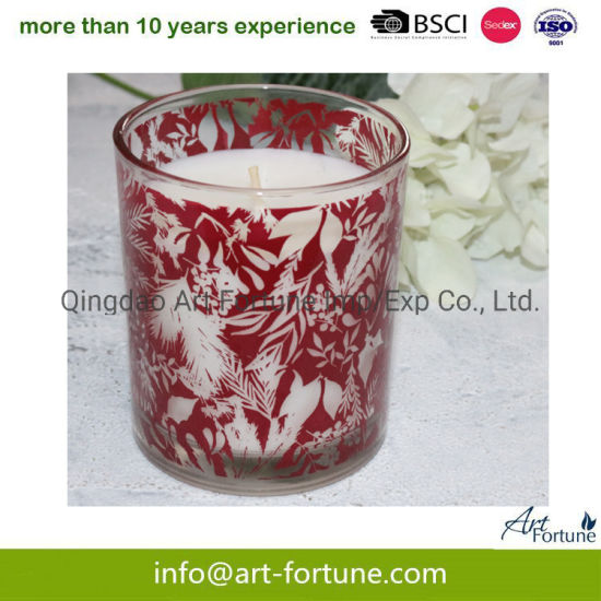 Hot Seal Glass Jar Candle with Color Paper for Festival