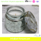Designed Glass Jar Candle with Color Coating and Metal Lid for Home Decor