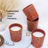Cylindrical Concrete Pot Ceramic Scented Candle for Gardon Home Decor