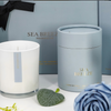 Popular Sea Breeze Fresh Scented Glass Candle with Tube Box for Home Decoration