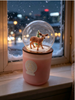Christmas Scented Glass Candle with Snow Globe Lid