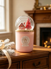 Christmas Scented Glass Candle with Snow Globe Lid